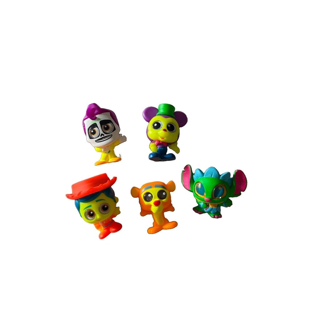 Disney Doorables Neon‎ Series Glow Peek Set Mickey Tigger Coco & Stitch